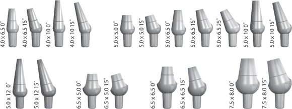 Non-Shouldered Abutments with a 3.0mm Post